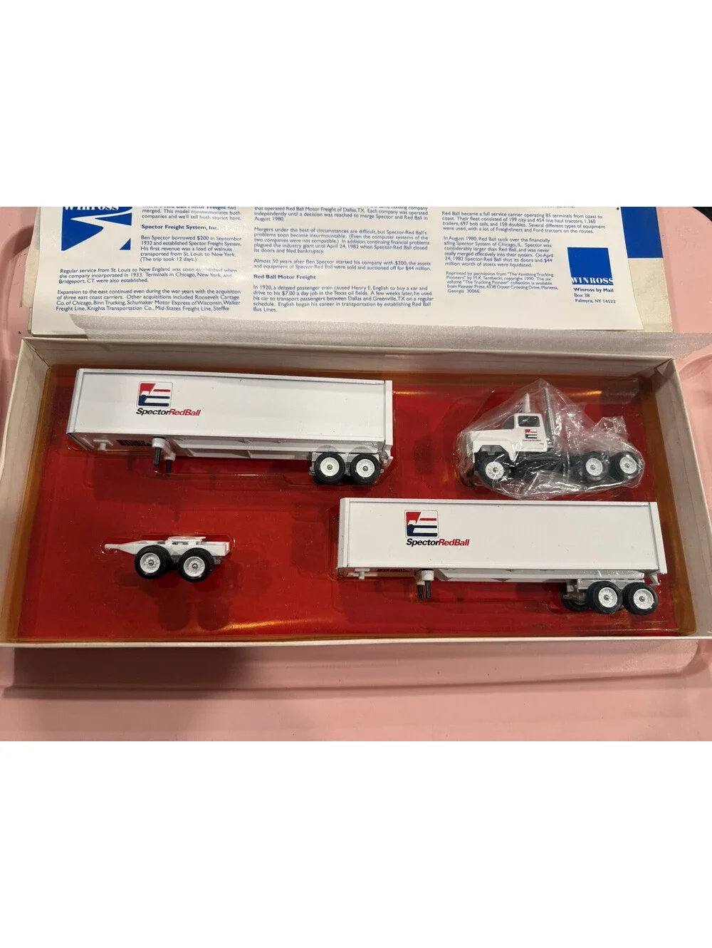 Winross Highway Pioneer Historical Series #6 Spector Redball Double pup with box